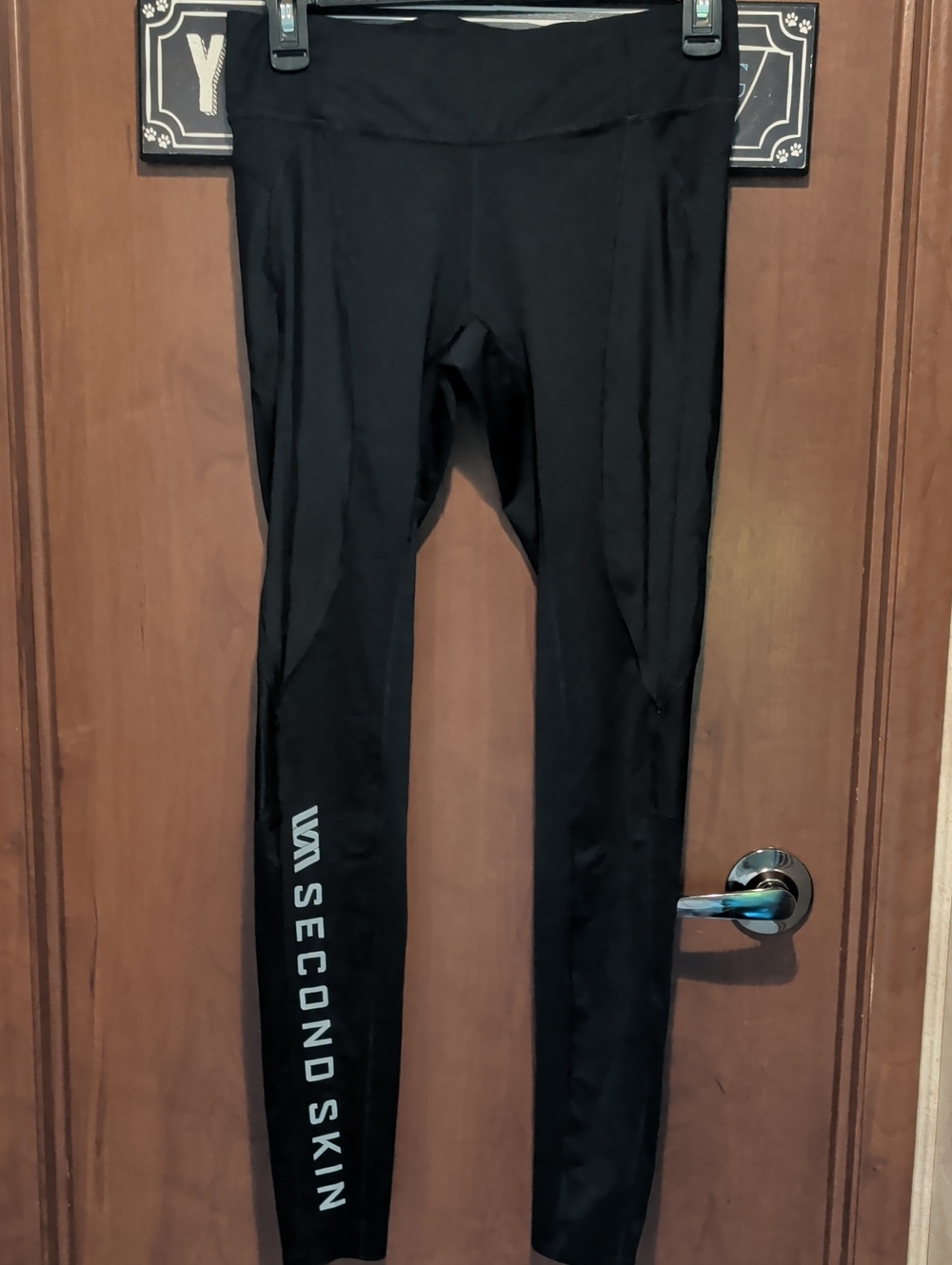 Second Skin Black Leggings with Logo
